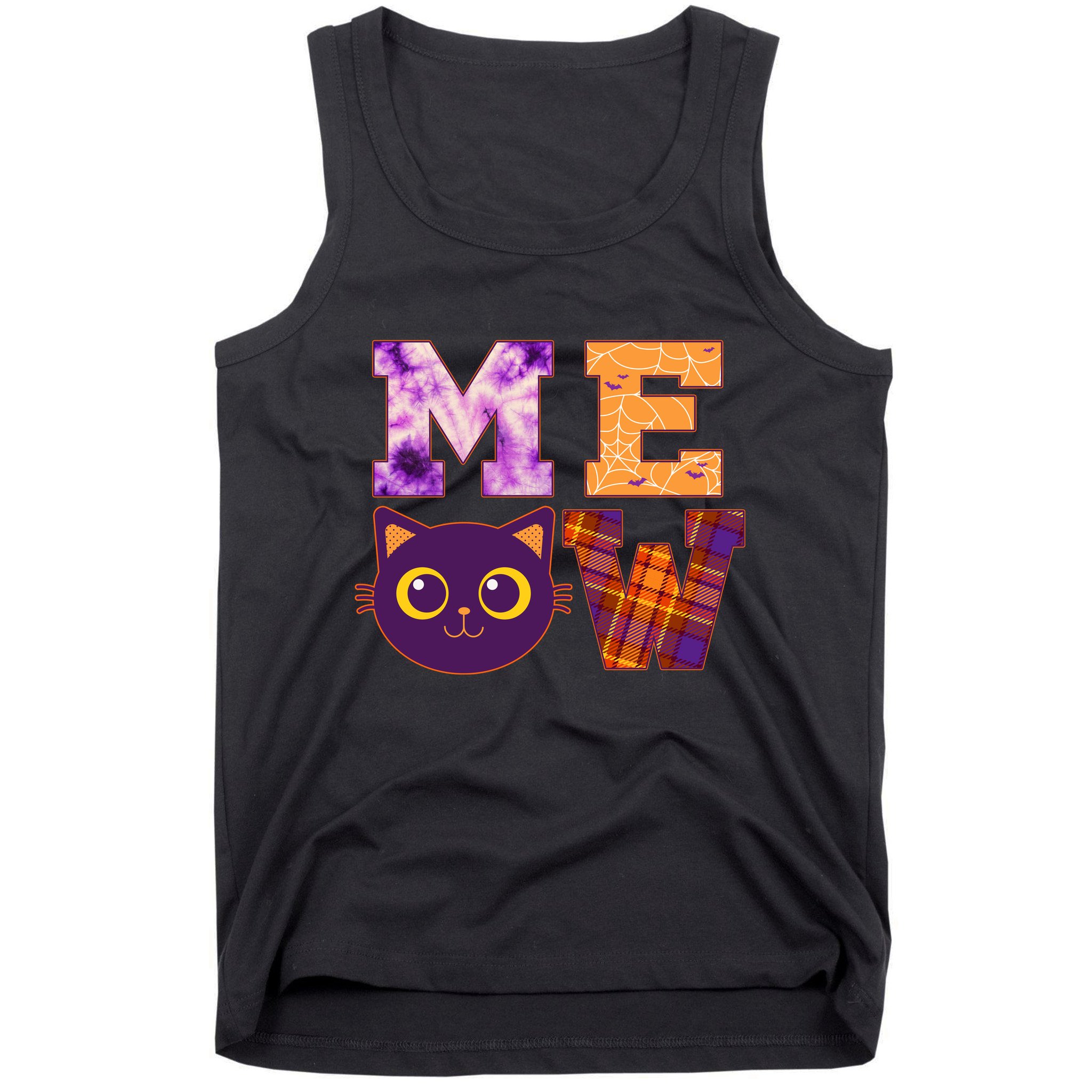 Cute Fall Halloween Cat MEOW Tank Top