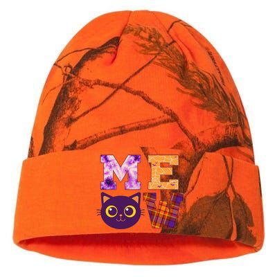 Cute Fall Halloween Cat MEOW Kati Licensed 12" Camo Beanie