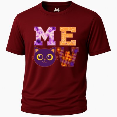 Cute Fall Halloween Cat MEOW Performance Shirt
