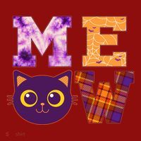 Cute Fall Halloween Cat MEOW Cooling Performance Long Sleeve Crew