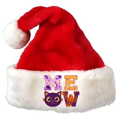 Cute Fall Halloween Cat MEOW Premium Christmas Santa Hat