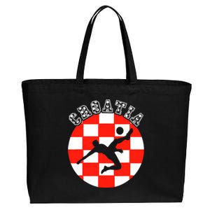 Croatia Flag Hrvatska Soccer Team Croatian Football Hrvatska Cotton Canvas Jumbo Tote