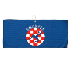 Croatia Flag Hrvatska Soccer Team Croatian Football Hrvatska Large Microfiber Waffle Golf Towel