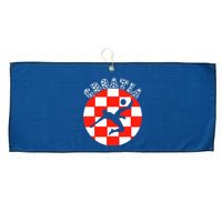 Croatia Flag Hrvatska Soccer Team Croatian Football Hrvatska Large Microfiber Waffle Golf Towel