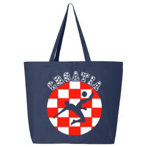 Croatia Flag Hrvatska Soccer Team Croatian Football Hrvatska 25L Jumbo Tote