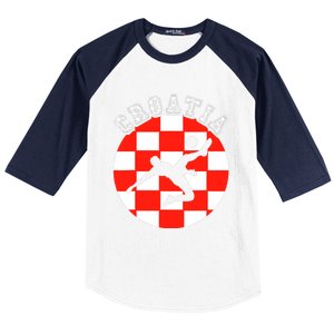 Croatia Flag Hrvatska Soccer Team Croatian Football Hrvatska Baseball Sleeve Shirt