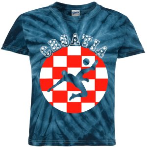 Croatia Flag Hrvatska Soccer Team Croatian Football Hrvatska Kids Tie-Dye T-Shirt