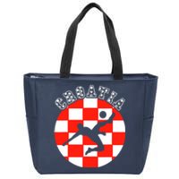 Croatia Flag Hrvatska Soccer Team Croatian Football Hrvatska Zip Tote Bag