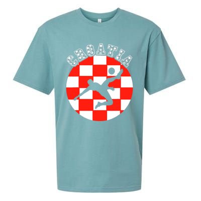 Croatia Flag Hrvatska Soccer Team Croatian Football Hrvatska Sueded Cloud Jersey T-Shirt