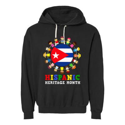 Cuban Flag Heritage Celebration Cuba Garment-Dyed Fleece Hoodie