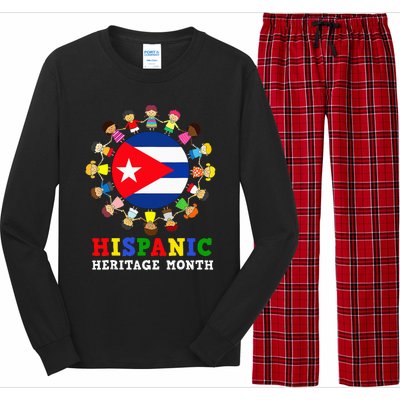 Cuban Flag Heritage Celebration Cuba Long Sleeve Pajama Set