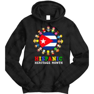 Cuban Flag Heritage Celebration Cuba Tie Dye Hoodie