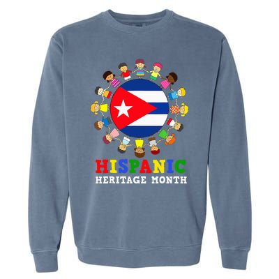 Cuban Flag Heritage Celebration Cuba Garment-Dyed Sweatshirt