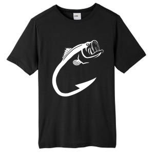 Cute Fish Hook Minimal Art Cool Fishing Lover Gift Tall Fusion ChromaSoft Performance T-Shirt