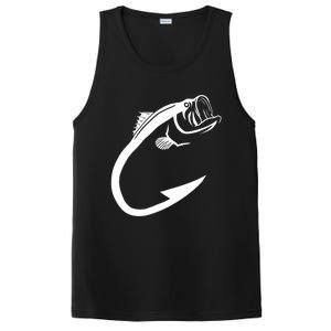 Cute Fish Hook Minimal Art Cool Fishing Lover Gift PosiCharge Competitor Tank