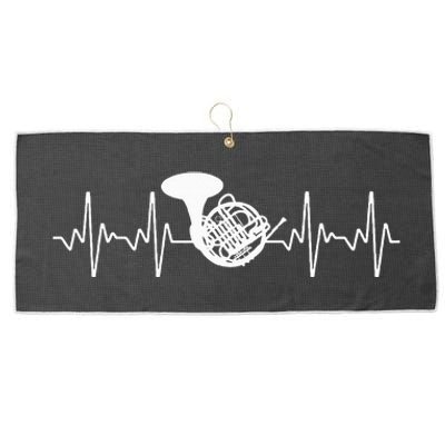 Cool French Horn Art For Marching Band Horn Player Large Microfiber Waffle Golf Towel