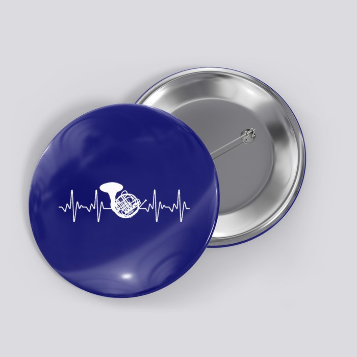 Cool French Horn Art For Marching Band Horn Player Button