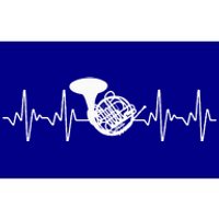 Cool French Horn Art For Marching Band Horn Player Bumper Sticker