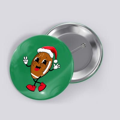 Christmas Football Holiday Sport Button