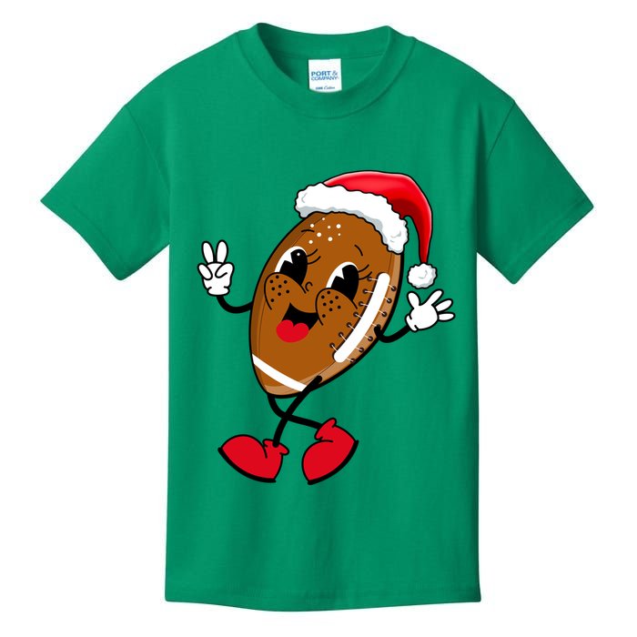 Christmas Football Holiday Sport Kids T-Shirt