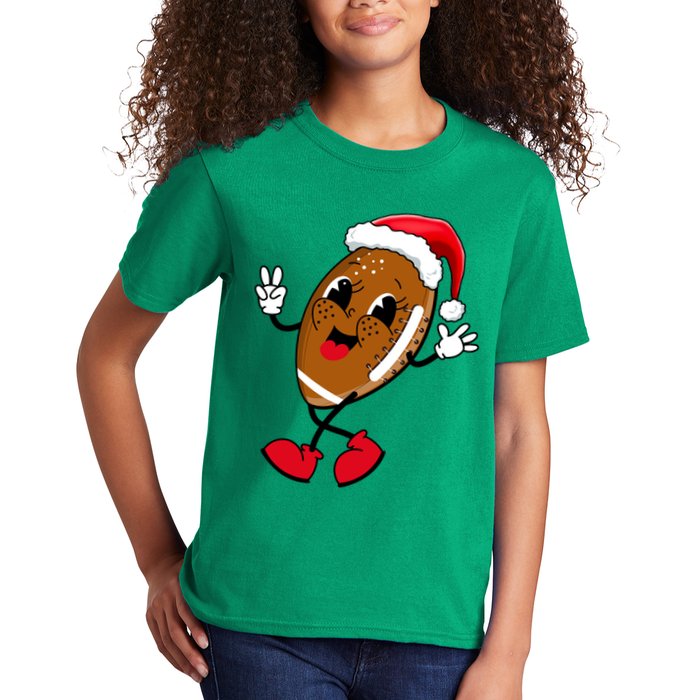 Christmas Football Holiday Sport Kids T-Shirt