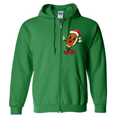 Christmas Football Holiday Sport Full Zip Hoodie