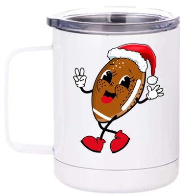 Christmas Football Holiday Sport 12 oz Stainless Steel Tumbler Cup