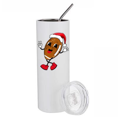 Christmas Football Holiday Sport Stainless Steel Tumbler