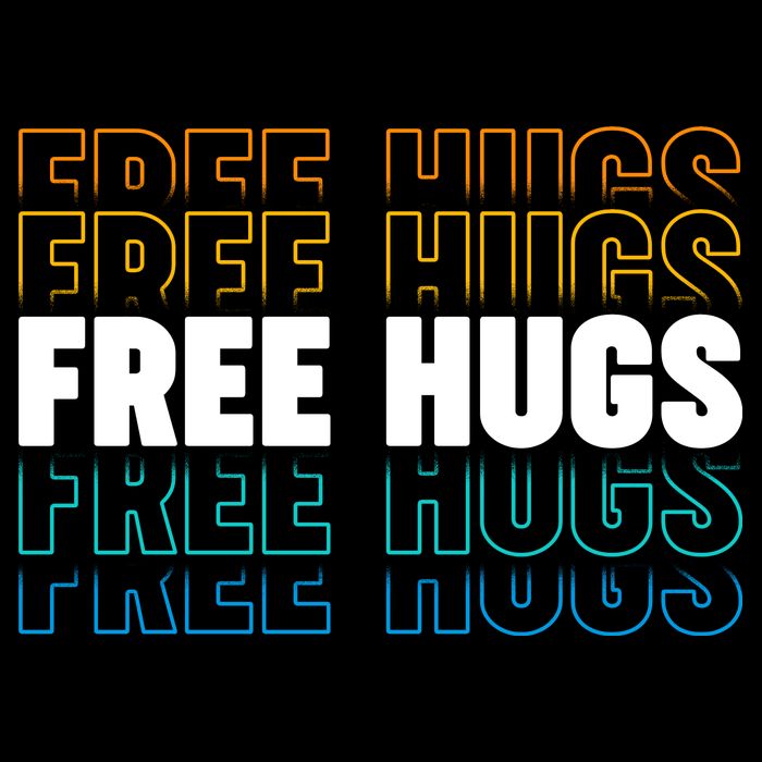 Colorful Free Hugs Pattern Apron