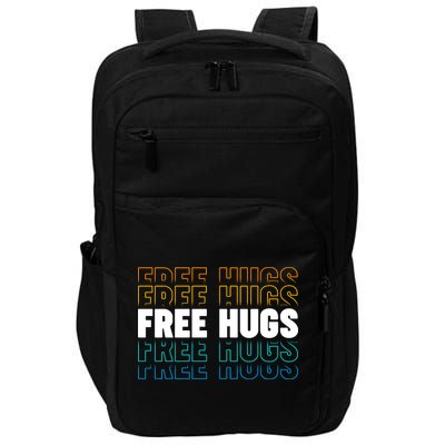 Colorful Free Hugs Pattern Impact Tech Backpack