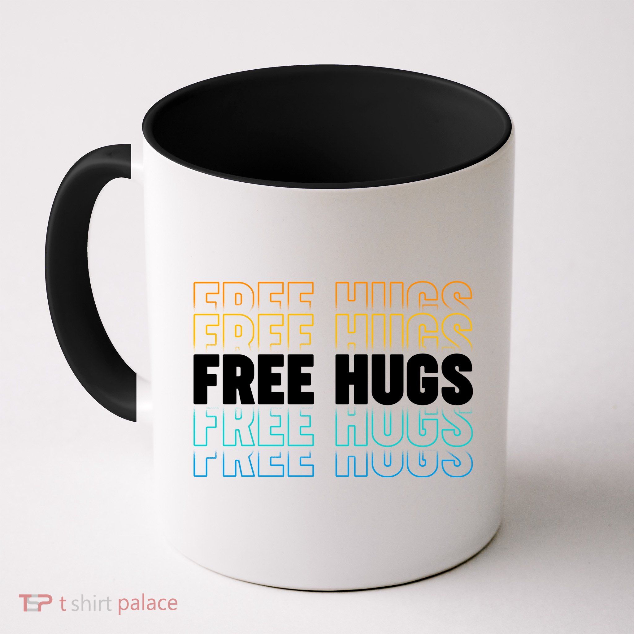 Colorful Free Hugs Pattern Mug
