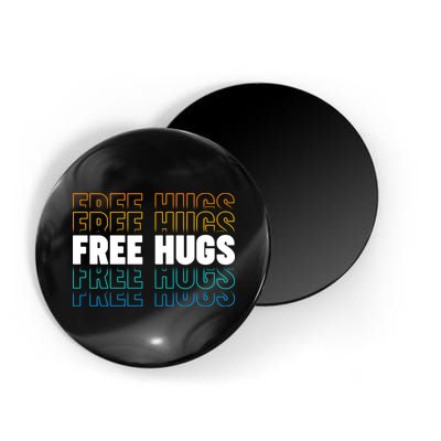 Colorful Free Hugs Pattern Magnet