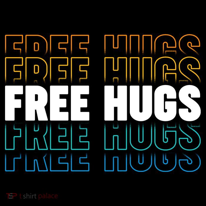 Colorful Free Hugs Pattern Poster