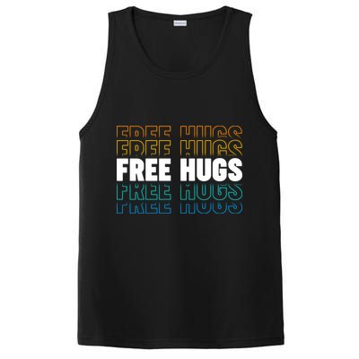 Colorful Free Hugs Pattern PosiCharge Competitor Tank