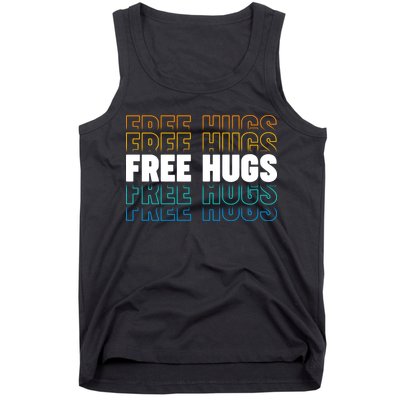 Colorful Free Hugs Pattern Tank Top