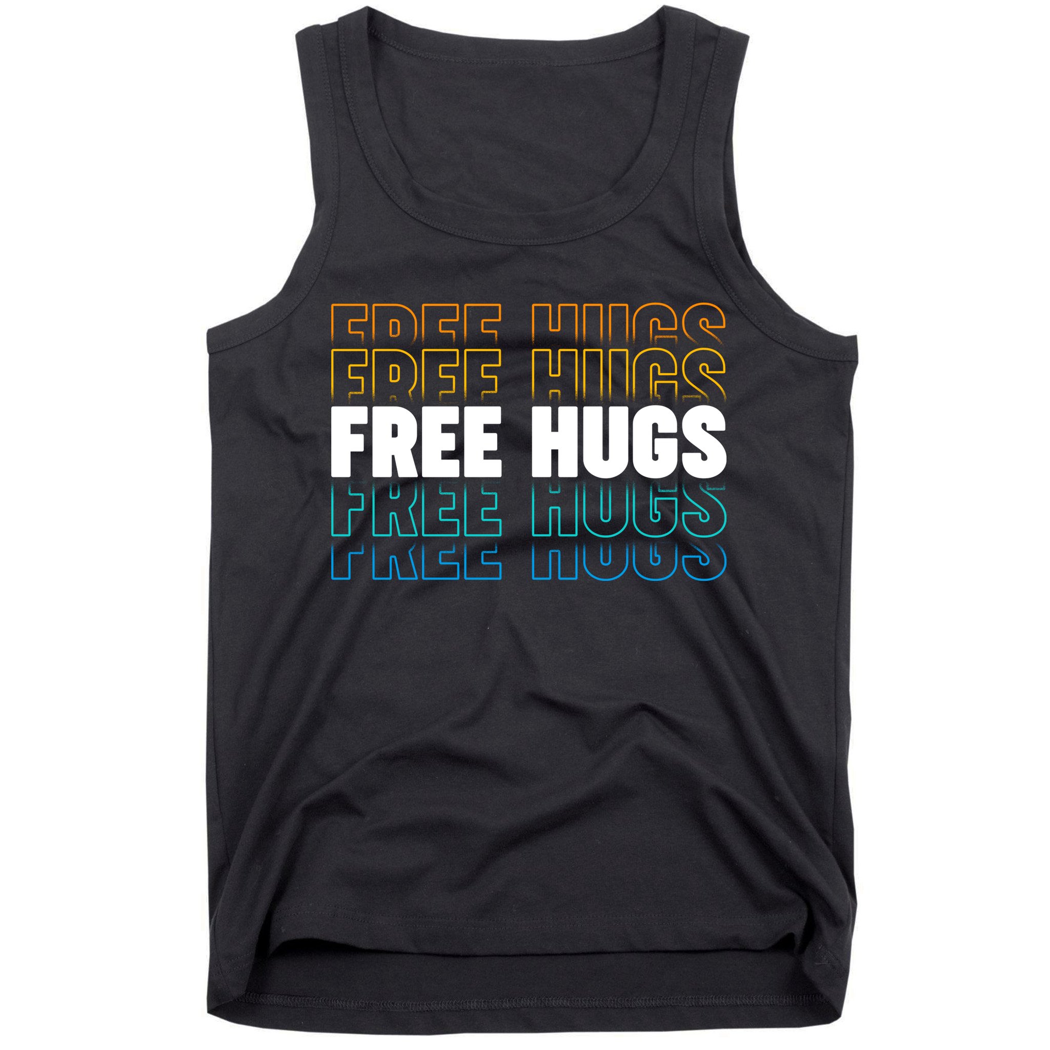 Colorful Free Hugs Pattern Tank Top
