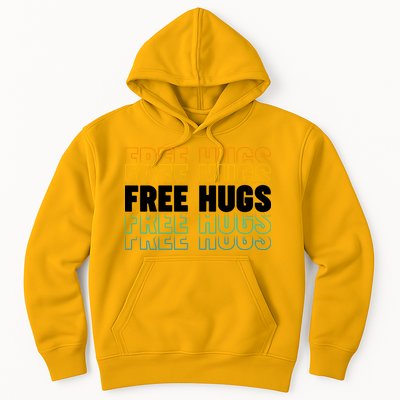 Colorful Free Hugs Pattern Hoodie