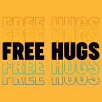Colorful Free Hugs Pattern Polo