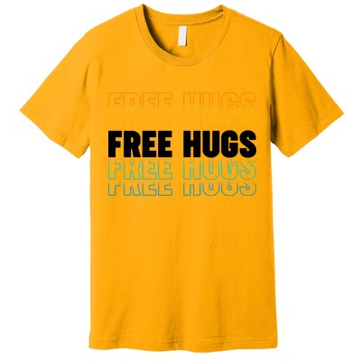 Colorful Free Hugs Pattern Premium T-Shirt