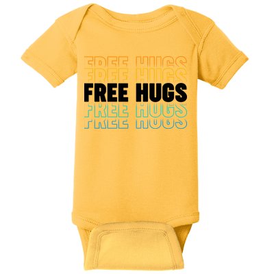 Colorful Free Hugs Pattern Baby Bodysuit