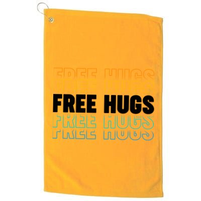 Colorful Free Hugs Pattern Golf Towel
