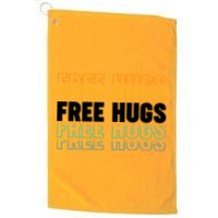 Colorful Free Hugs Pattern Golf Towel