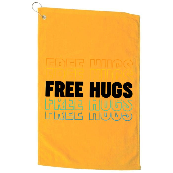 Colorful Free Hugs Pattern Golf Towel