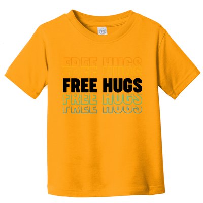 Colorful Free Hugs Pattern Toddler T-Shirt