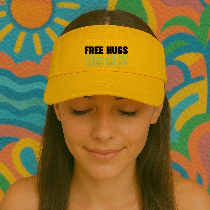 Colorful Free Hugs Pattern Visor