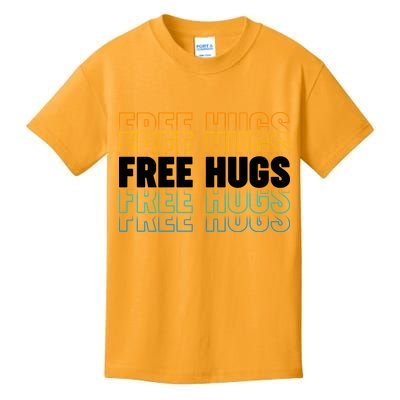 Colorful Free Hugs Pattern Kids T-Shirt