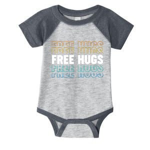 Colorful Free Hugs Pattern Infant Baby Jersey Bodysuit