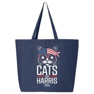 Cats For Harris 2024 Kamala Harris For President 2024 25L Jumbo Tote