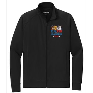 Cats For Harris 2024 Kamala Harris For President 2024 Stretch Full-Zip Cadet Jacket