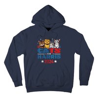 Cats For Harris 2024 Kamala Harris For President 2024 Hoodie